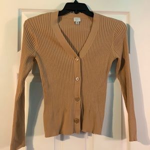 Beige Button-up Cardigan